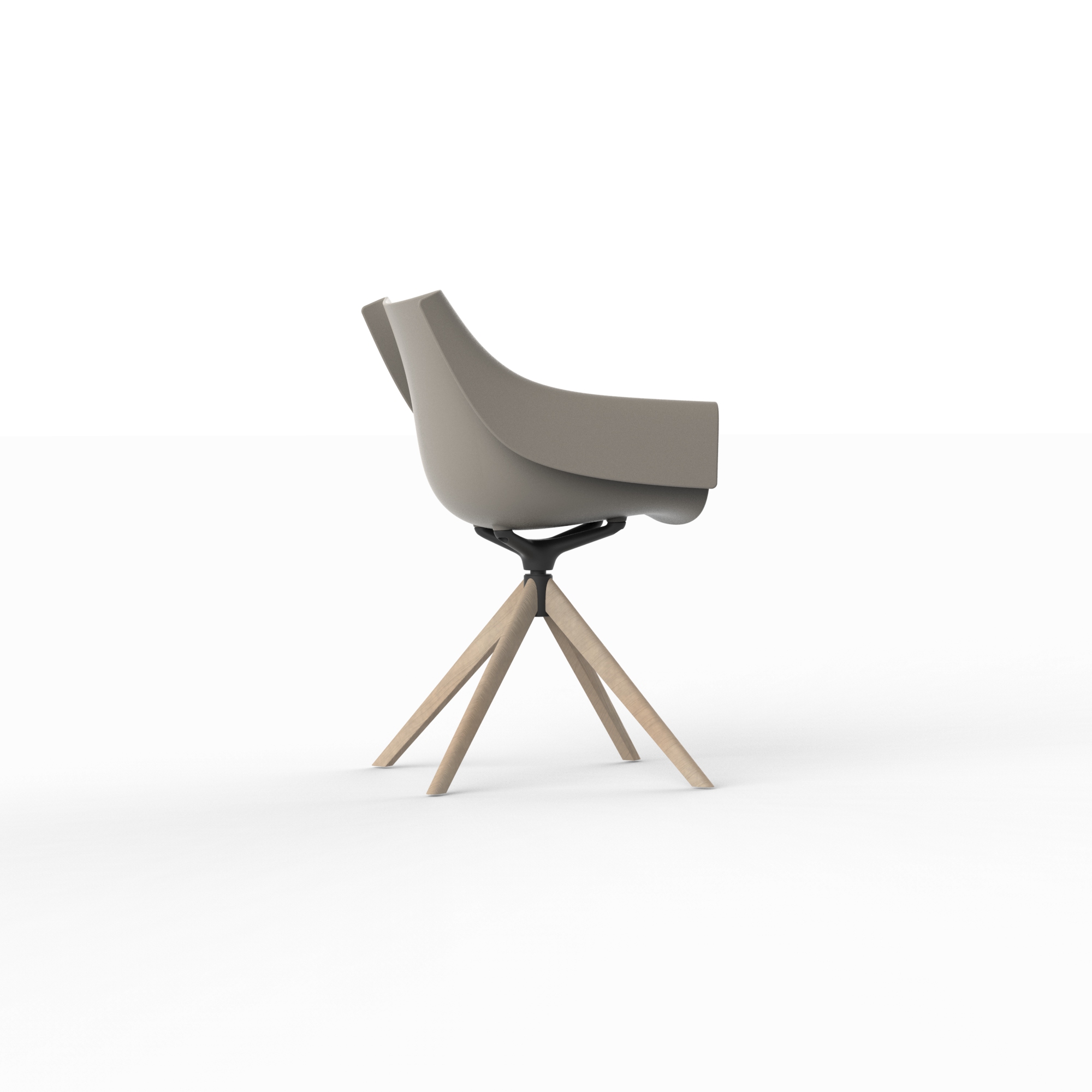 Vondom Manta outdoor indoor wooden swivel armchair (10) 